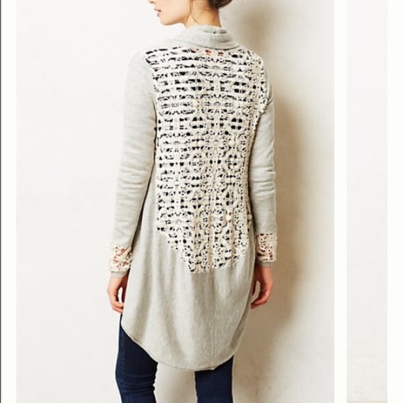 Anthropologie Sweaters - YOON Anthropologie Lace Lengths Crochet Cardigan